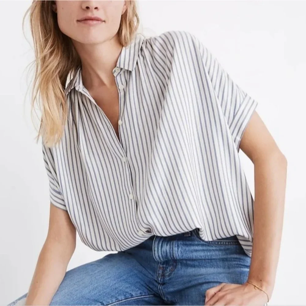 Madewell Central Shirt Dalton Stripe size small - Picture 1 of 15